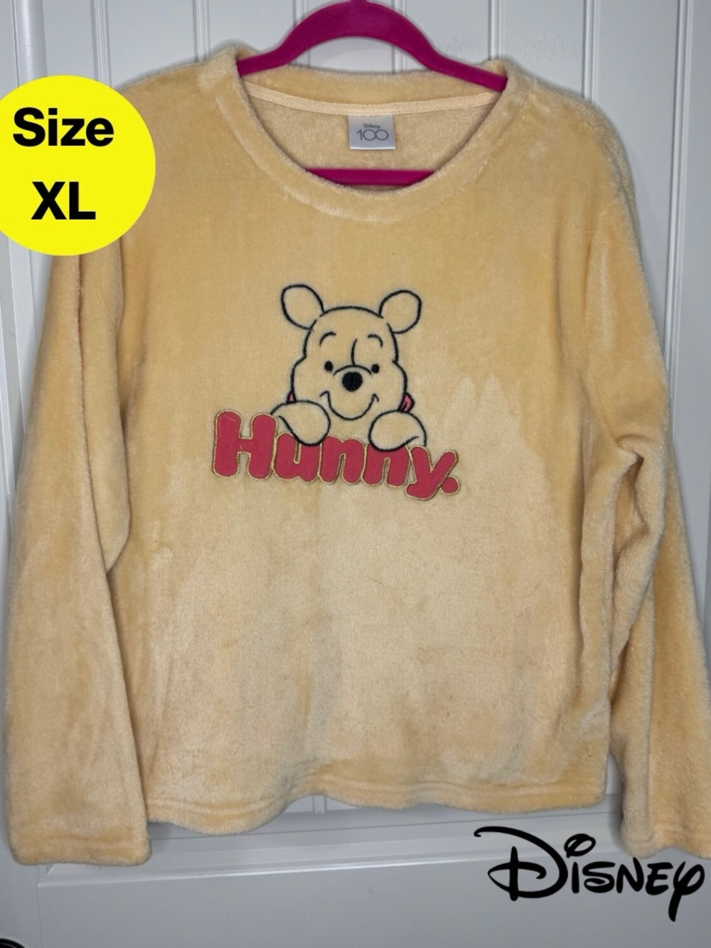2/for $20 🪩 WINNIE the POOH “Hunny” Fur Fleece Shirt, Sleepwear (Size XL)